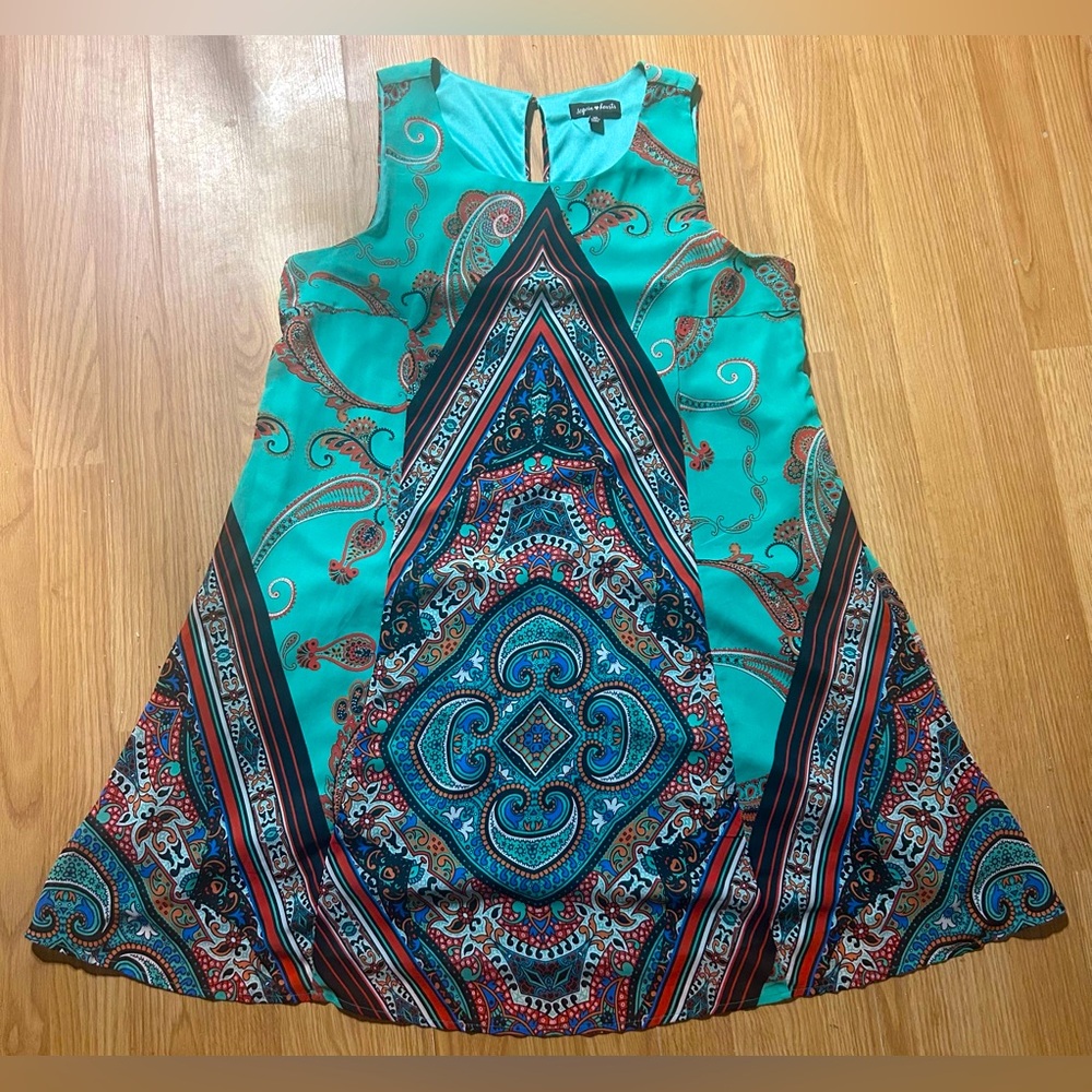 3/20 Sequin Hearts Women’s Dress Size XL Sleeveless turquoise Mini Dress.